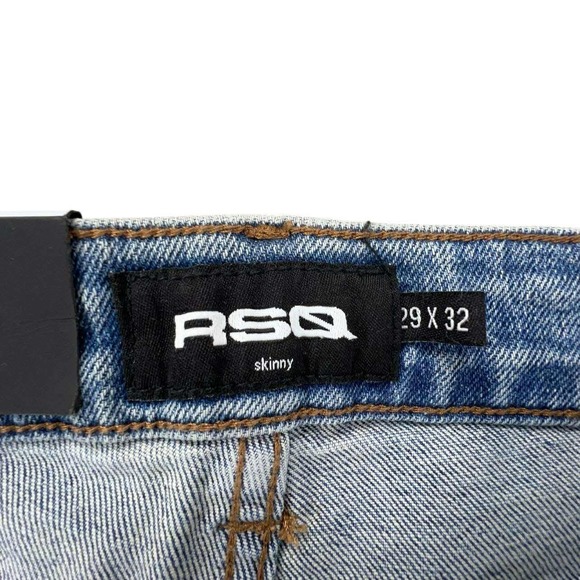 RSQ Skinny Fit Acid Wash Light Blue Denim‎ Jeans Men's W29 L32 NWT - Picture 4 of 16